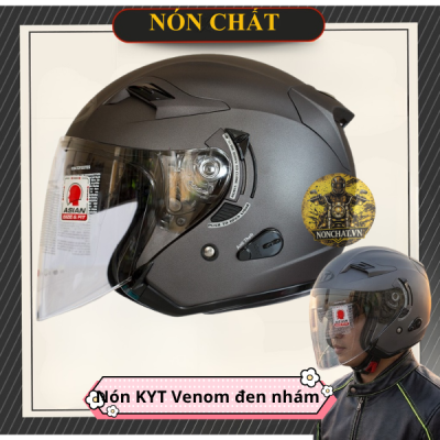 Nón KYT Venom đen nhám
