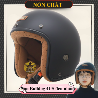 Nón Bulldog 4US đen nhám