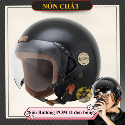 Nón Bulldog POM II đen bóng