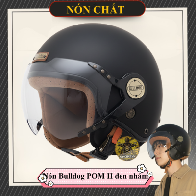 Nón Bulldog POM II đen nhám