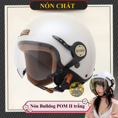 Nón Bulldog POM II trắng