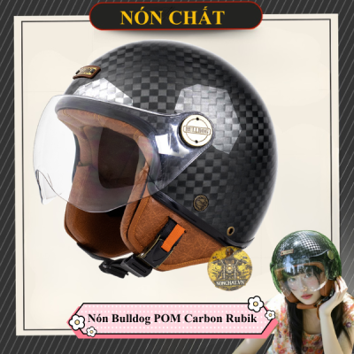 Nón Bulldog POM carbon rubik