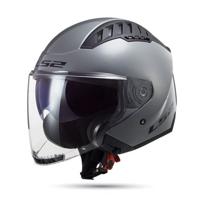 Nón LS2 OF600 Xám Xi Măng - Ảnh 2