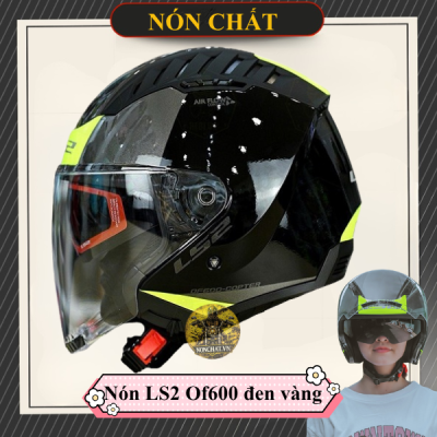 Mũ LS2 OF600 Black H-V Yellow