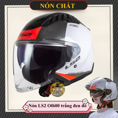 Nón Ls2 OF600 Gloss White Red