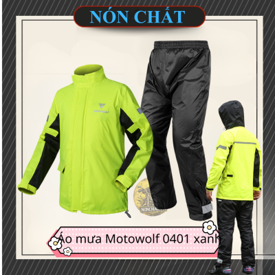 Áo Mưa Bộ MOTOWOLF  MDL0401 Xanh