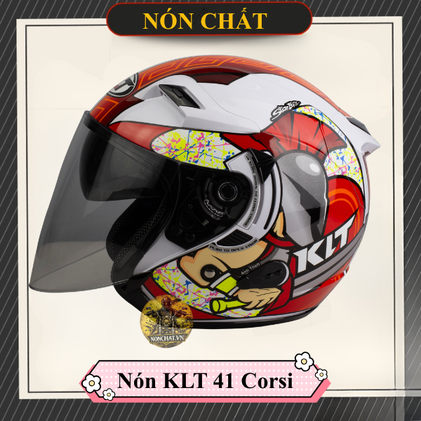 Mũ 3/4 2 Kính KLT COSI