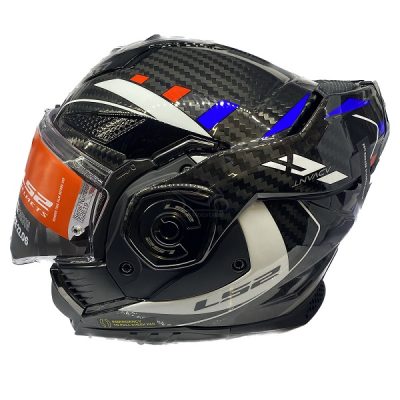 Nón LS2 FF901 Carbon đen đỏ trắng xanh dương - Ảnh 3