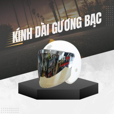 Kính Flat dài gắn nón bảo hiểm 1/2 có 3 nút bấm, nón 3/4 có 3 nút bấm - Ảnh 4
