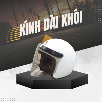 Kính Flat dài gắn nón bảo hiểm 1/2 có 3 nút bấm, nón 3/4 có 3 nút bấm - Ảnh 3