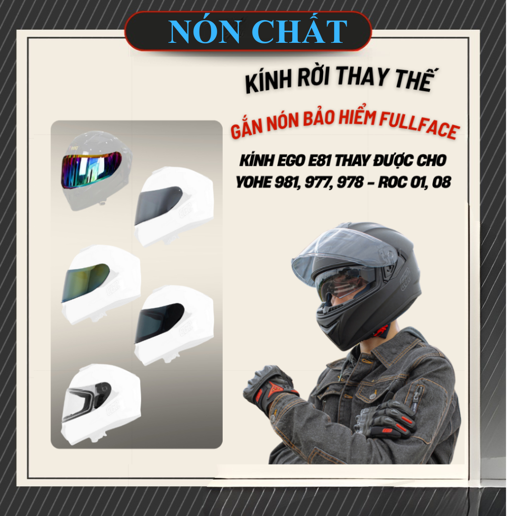 Kính Thay Thế Nón Yohe 977, 978, 981 Và Roc 01, Roc 08