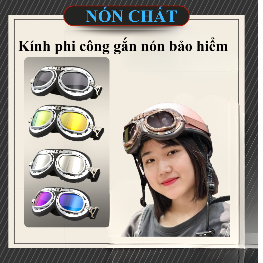 Kính Phi Công Gắn Nón Bảo Hiểm