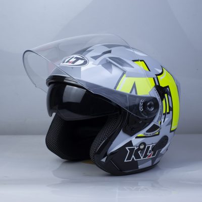 Mũ 3/4 2 Kính 41 Xanh Hồng - Ảnh 4