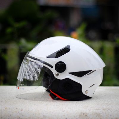 Nón 1/2 KYT Tiger Jet Trắng - Ảnh 3