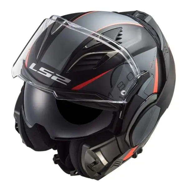 Nón LS2 FF900 Lật Hàm Codex Black Titanium - Ảnh 2