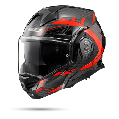 Nón LS2 FF901 carbon đen gạch đỏ - Ảnh 2