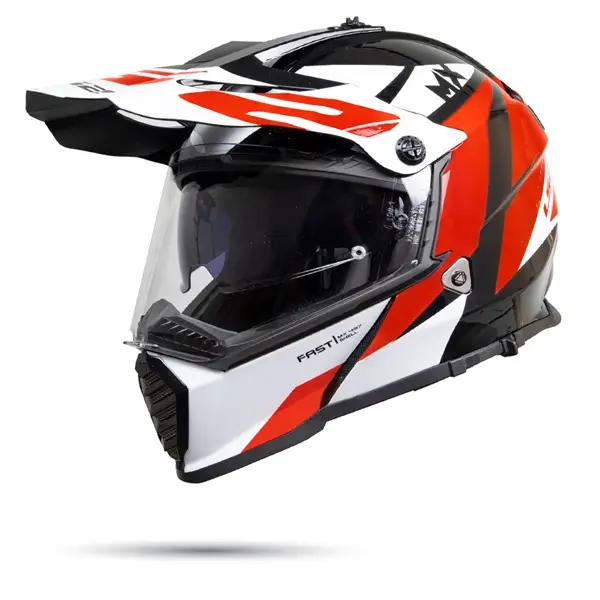 Nón LS2 MX436 Evo Cào Cào Strike Black White Red - Ảnh 2