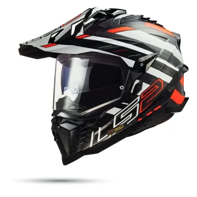 Nón LS2 MX701 Cào Cào Carbon Edge Fluo Orange - Ảnh 2