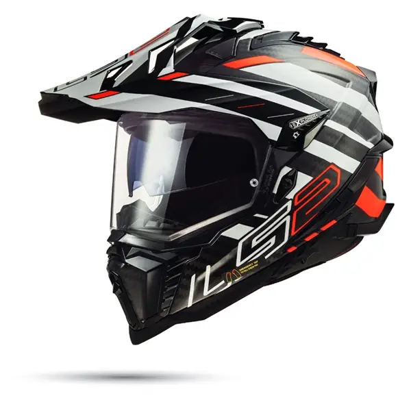 Nón LS2 MX701 Cào Cào Carbon Edge Fluo Orange - Ảnh 2