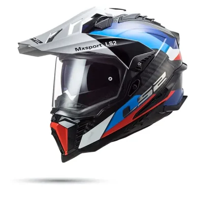 Nón LS2 MX701 Cào Cào Carbon Frontier G.Black Blue - Ảnh 2