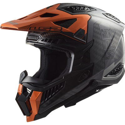 Nón LS2 MX703 Cào Cào Carbon Đen Cam - Ảnh 2