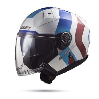 Nón Ls2 OF603 Special White Blue Red - Ảnh 2