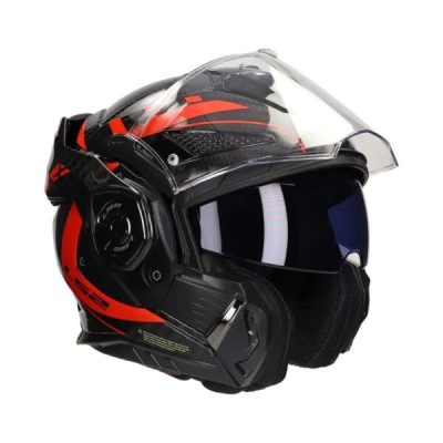 Nón LS2 FF901 carbon đen gạch đỏ - Ảnh 3