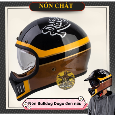 Nón Bulldog DOGO Đen Nâu