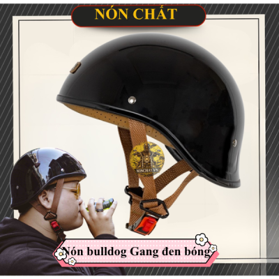 Nón Bulldog Gang Đen Bóng