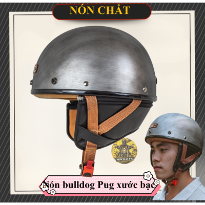 Nón Bulldog Pug Xước Bạc