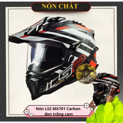 Nón LS2 MX701 Cào Cào Carbon Edge Fluo Orange