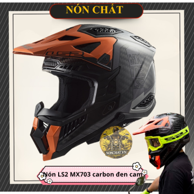 Nón LS2 MX703 Cào Cào Carbon Đen Cam