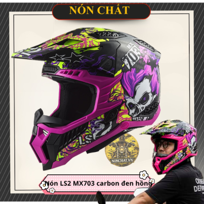 Nón LS2 MX703 Cào Cào Carbon Fireskull Violet