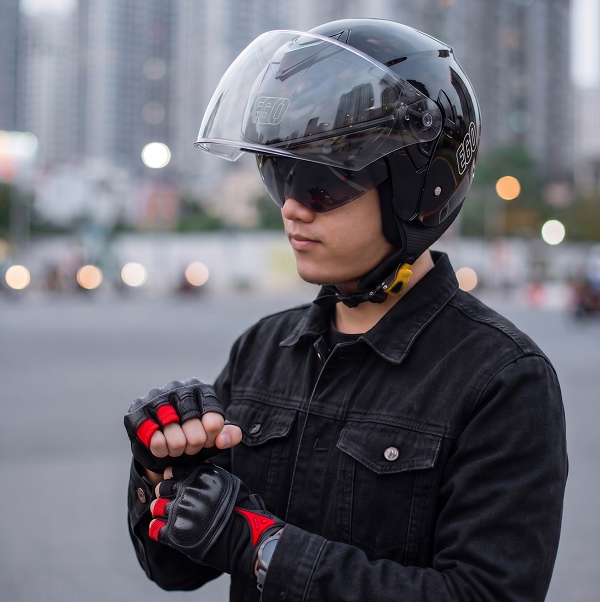 Nón Ego E43 đen bóng - Ảnh 3