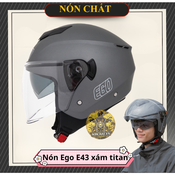 Nón Ego E43 xám titan