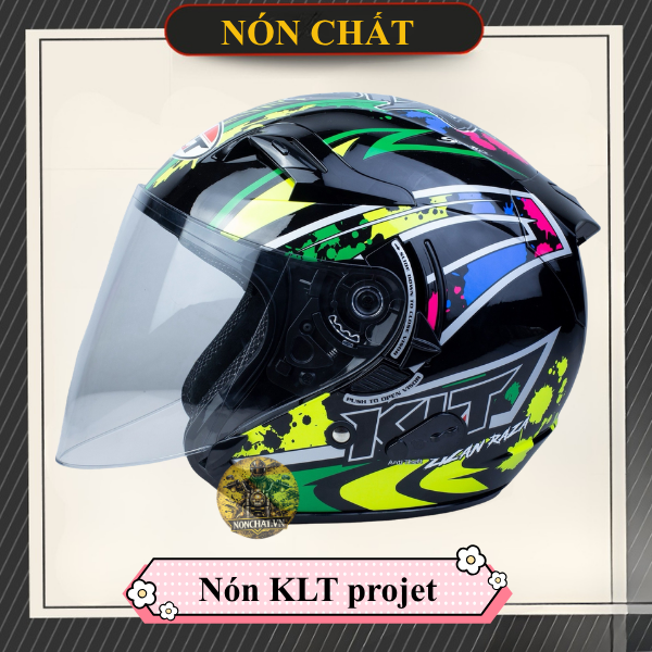 Mũ 3/4 2 Kính KLT Project ZR