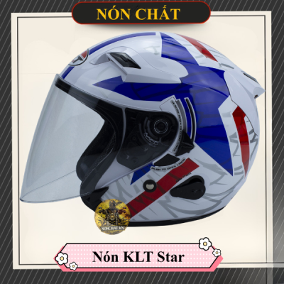 Mũ 3/4 2 Kính KLT Star Ngôi Sao