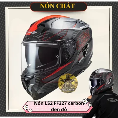 Nón LS2 FF327 Carbon Đen Đỏ