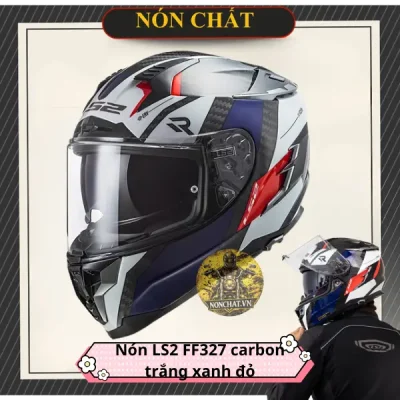 Nón LS2 FF327 Carbon Đen Trắng Xanh
