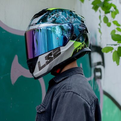 Nón Ls2 FF800 Sprinter Black Silver Cobalt - Ảnh 3