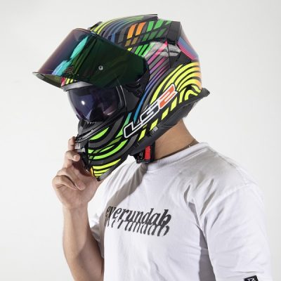 Nón Ls2 FF800 Power Black Rainbow - Ảnh 3
