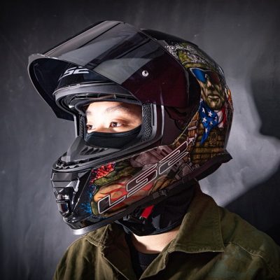 Nón Ls2 FF800 Gloss Commando - Ảnh 3
