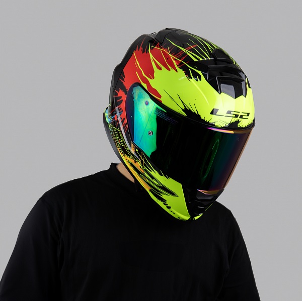 Nón Ls2 FF800 Drop Black Yellow Red - Ảnh 4