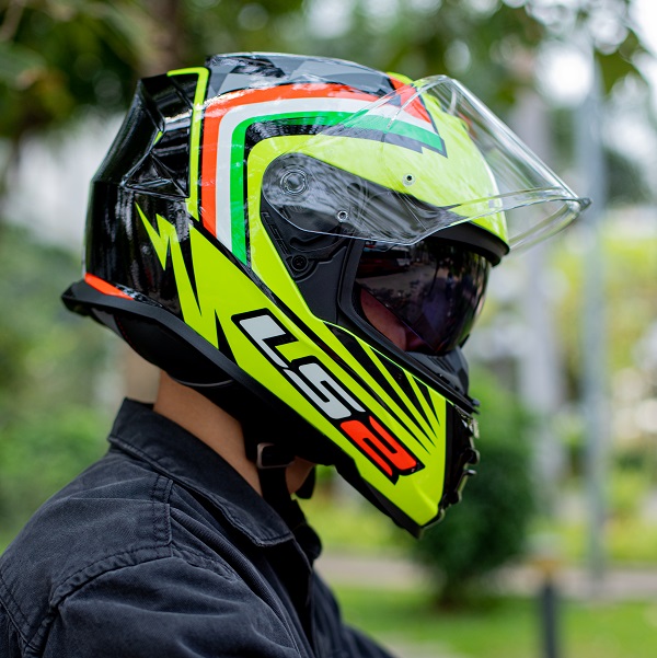 Nón Ls2 FF800 Nepa Replica H-V Yellow Black - Ảnh 4
