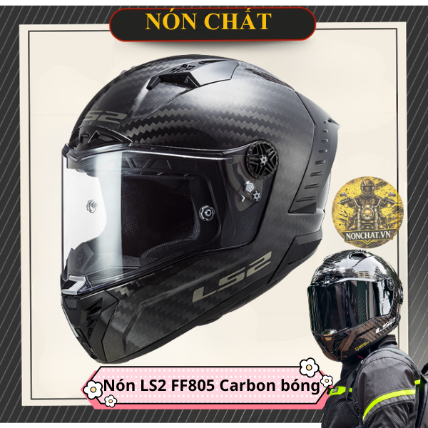 Nón Ls2 FF805 Gloss Carbon