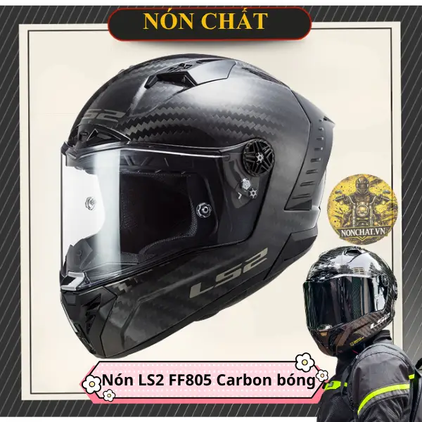 Nón Ls2 FF805 Gloss Carbon