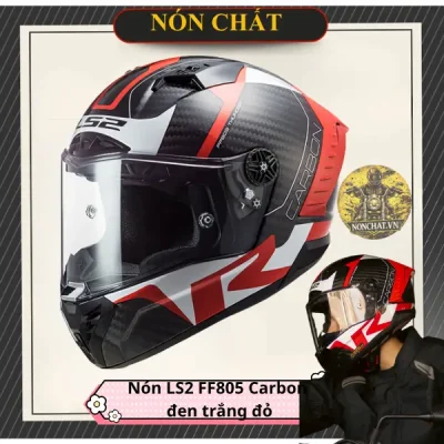 Nón Ls2 FF805 CRacing1 Gl.red White