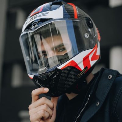 Nón Ls2 FF805 CRacing1 Gl.red White - Ảnh 3