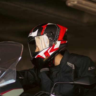 Nón Ls2 FF805 CRacing1 Gl.red White - Ảnh 4