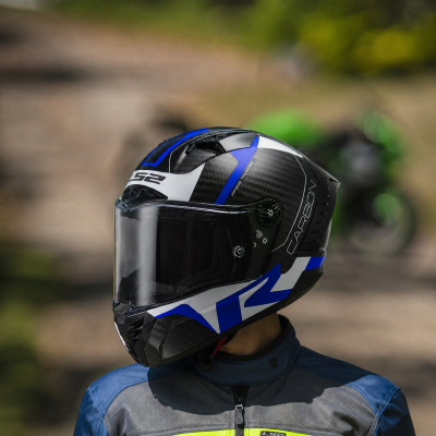 Nón Ls2 FF805 CRacing1 Blue White - Ảnh 3